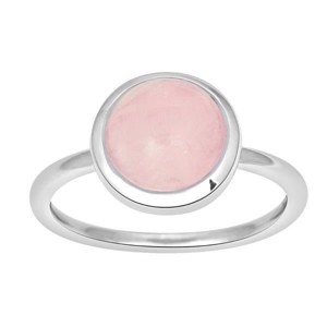 Nordahl Jewellery - SWEETS52 ring i sølv m. rosakvarts